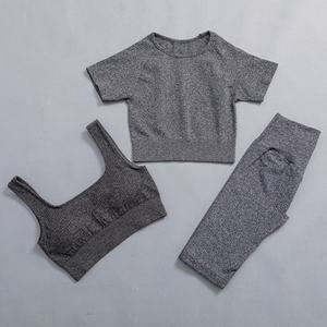 Conjunto de Yoga sin Costuras al por Mayor, Ropa Deportiva de 3 Piezas para Gimnasio, Conjunto de Yoga para Mujer, Conjuntos de Entrenamiento, Top de Yoga y Traje Deportivo - Product Image 2