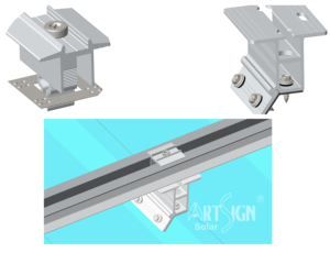 Sistema di Montaggio Solare ART SIGN in Lega di Alluminio Leggera, Staffa <span class=keywords><strong>per</strong></span> Tetto Penetrante, Gancio Solare <span class=keywords><strong>per</strong></span> Tetto in Metallo Trapezoidale - Product Image 3