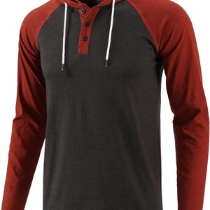 Men's Casual Athletic <b>Workout</b> <b>Hoodie</b> Lightweight Embroidered Jersey Sweatshirt with Long Sleeve and Drawstring - Product Image 2