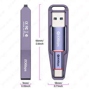 JEYI 공장 20Gbps USB-C USB-C 및 10Gbps USB-A 어댑터 세트 PD 고속 충전 및 OTG 직접 재고 - Product Image 3