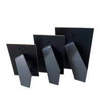 Support de table en plastique noir pour cadre photo en MDF, forme rectangulaire, panneau en bois, pour usage en studio