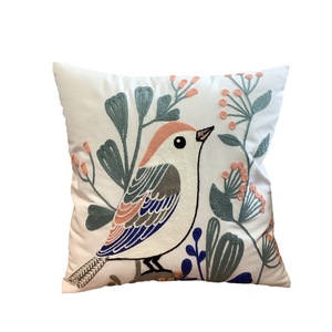 Nuove <span class=keywords><strong>federe</strong></span> in stile ricamato con graziosi disegni di uccelli e fiori - Product Image 5