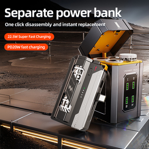 2025 Neue 20000mAh heraus nehmbare Lithiumbatterie-Power bank mit Kabel 22,5 W Schnell ladung Tragbares Not ladegerät für den Außenbereich - Product Image 2