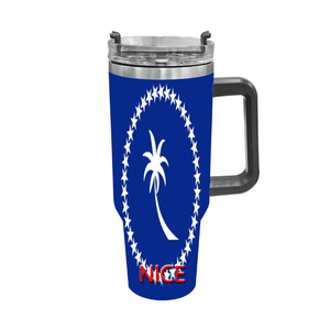 Gobelet isotherme en acier inoxydable de 40 oz avec drapeau personnalisé du Belize, impression intégrale, tasse de voyage pour les longues heures de conduite et la randonnée en forêt - Product Image 4