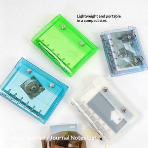 Bestseller – Étui pour agenda A6 A7 M5, style identique, en PVC transparent, pochette rectangulaire à trois volets, double boucle, pour feuilles mobiles - Product Image 5