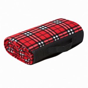 Couverture de pique-nique pliable personnalisable avec logo, en polaire douce, avec poignée de transport facile et support imperméable, idéale pour les activités promotionnelles - Product Image 2