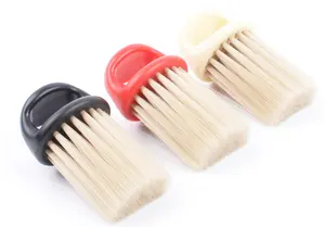 Wholesale Professional Salon Beard Brush Round Shape Plastic Handle Soft Nylon Hairbrush For Men For Barber Shops