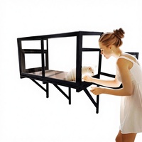 Grand perchoir de fenêtre pour chat d'intérieur en bois massif hamac Catio pour prendre le soleil et faire la sieste avec vue sur l'extérieur sans danger pour les chats