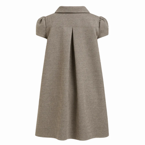 Abito da Bambina Personalizzato in Tweed Classico, 100% Poliestere Traspirante, Manica Corta Invernale, Colletto <span class=keywords><strong>Peter</strong></span> <span class=keywords><strong>Pan</strong></span>, Linea A - Product Image 4