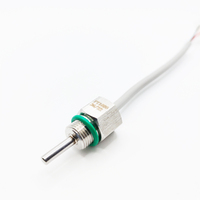 316 Acero inoxidable atornillado NPT Clase B Cable de PTFE de 3 hilos Sonda RTD PT100 para aplicaciones de bebidas y alimentos
