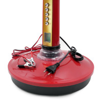 Ventilateur de table AC/DC avec lumière LED et fonction de charge USB pour téléphone portable, moteur 12V DC, ventilateur sur pied, exporté vers le Moyen-Orient.