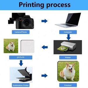 Posavasos de sublimación en blanco con parte posterior de corcho MDF Posavasos de bebida personalizado de madera cuadrado de estilo americano ecológico - Product Image 4