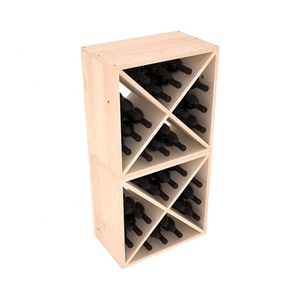 Porte-bouteilles à vin personnalisé de haute qualité, Amérique, 48 bouteilles, porte-bouteilles à vin modulaire premium, <span class=keywords><strong>cube</strong></span> <span class=keywords><strong>empilable</strong></span>, porte-bouteilles à vin mural en <span class=keywords><strong>bois</strong></span> - Product Image 1