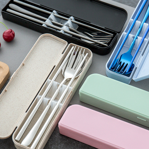 Xách Tay Đồ Dùng đặt muỗng nĩa đũa đặt du lịch Hàn quốc số lượng lớn muỗng Flatware thép không gỉ thiết lập dao kéo - Product Image 5