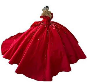 <span class=keywords><strong>Abito</strong></span> <span class=keywords><strong>da</strong></span> ballo rosso di tendenza S0752N per Quinceañera, lungo fino al pavimento, con scollo a cuore, applicazioni in pizzo, stile <span class=keywords><strong>principessa</strong></span>, per feste e matrimoni - Product Image 3