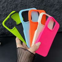 Coque en TPU souple de protection antichoc couleur bonbon pour iPhone 16 15 14 13 12 PRO MAX conception simple et solide