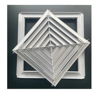 Diffuseur d'air carré directionnel en alliage d'aluminium, style industriel moderne, à prix réduit, taille personnalisable pour entrepôt et atelier