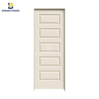 30 In. X 80 In. Carrara 2 Panel tangan kanan inti padat Primed komposit tunggal pintu Interior putih prima pintu