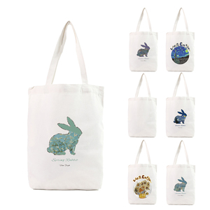Gahumi Custom <b>Folding</b> Cotton Canvas Shopping <b>Bag</b> Color-Printed Cartoon Pattern with Creative Logo - Product Image 3