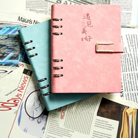 Carnet à feuilles mobiles en cuir PU épaissi A5 B5, pages intérieures remplaçables, logo personnalisé, cadeau d'affaires, vente en gros