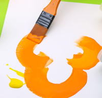 Vente en gros de peinture à base d'eau non toxique de 1 gallon 3,8 L, peinture à la tempera lavable de différentes couleurs pour enfants, dessin sur toile