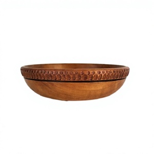 Tazón de Madera de Diseño Fantástico, Tazón Redondo de Alta Calidad para Servir Dulces al Precio Más Bajo - Product Image 1