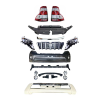 Kit carrosserie modifié pour Toyota Prado 2010-2013, style 2014, en plastique, avec phares et feux arrière.