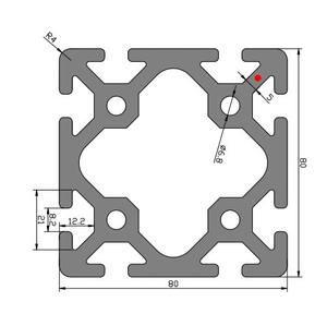 Perfil de Aluminio Industrial en Stock, Perfil de Aluminio Estándar Europeo 8080W 6063-T5, Aluminio con Oxidación Plateada Blanca - Product Image 2