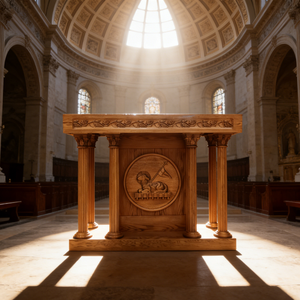 Mesa de Altar de Madera Cristiana, Material Sostenible para Iglesia, Teatro, <span class=keywords><strong>Seminario</strong></span> y Escuelas Teológicas - Product Image 5