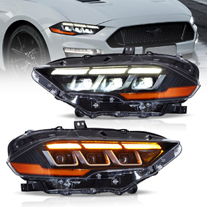 ไฟหน้า LED <span class=keywords><strong>VLAND</strong></span> สำหรับ Ford <span class=keywords><strong>Mustang</strong></span> 2018-2023 รุ่นที่ 6 แบบรีเฟรช พร้อมไฟ DRL สำหรับวิ่งกลางวัน และไฟเลี้ยวแบบ Sequential - Product Image 1