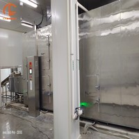 Grand congélateur tunnel automatique industriel en acier inoxydable avec moteur pour légumes, viandes et fruits de mer surgelés, haute productivité