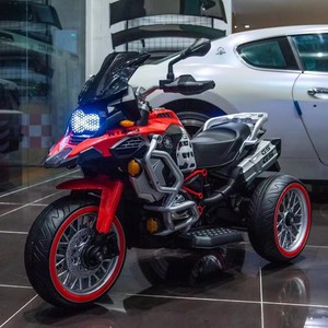 Oversized Dual Drive Double-seat Children 145cm 12V Electric Motorcycle <b>Off</b>-<b>Road</b> Boys Girls Charging Toy <b>Car</b> Stroller Tricycle - Product Image 6