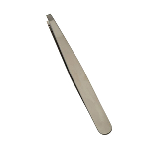 Pince à épiler unie pour sourcils, à pointe biseautée carrée, couleur personnalisée, OEM, pour usage professionnel en salon de beauté - Product Image 3