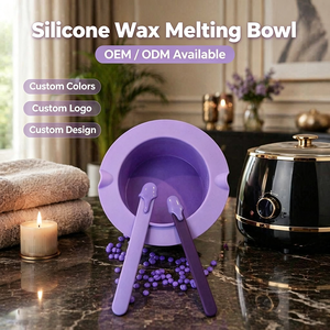Beauty Salon Silicone <b>Wax</b> Bowl 450ml Non Stick <b>Wax</b> <b>Melting</b> Pot Hair Removal <b>Wax</b> <b>Warmer</b> Replacement Bowl - Product Image 1