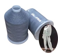 Fil réfléchissant pour sangle et bande de tricotage, fournisseur chinois, tresse élastique pour animaux de compagnie, matériaux de corde, fil réfléchissant blanc recyclé