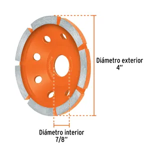 Truper 1 unité de meule diamantée à une rangée 4' x 7/8' en boîte - Product Image 2