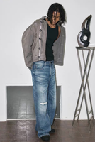 Blouson Bomber Urbain Décontracté ODM en Gros, Isolation Thermique Épaisse, Imperméable, Fermeture Éclair, Motif Gaufré, pour Adolescent