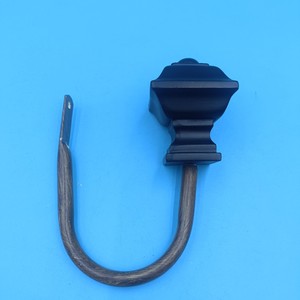 U Shape Iron Curtain <b>Tieback</b> Hook Black Minimalist Design Easy Installation For Window Drapes And Curtains - Product Image 3