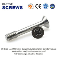 Vis captives en acier inoxydable sur mesure non standard, OEM ODM M2 M4 M6 M8 M10 M12, fixations à ressort, vis captives