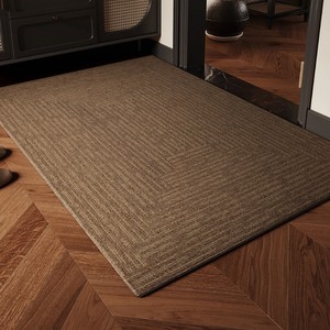 Xinli Loop Velvet Doormat Geometric Pattern 60x90cm Non <b>Slip</b> Entryway <b>Mat</b> Water Washable Minimalist Style - Product Image 4
