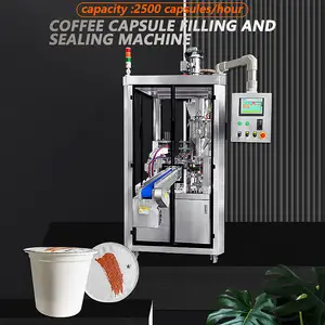 Macchina per il riempimento di capsule di caffè nespresso rotante automatica ad alta velocità in alluminio k cup