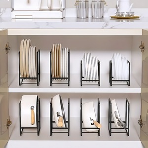 Draining Rack Cabinet Plate Organizer <b>Square</b> Shape Portable Installation Free Household Tableware Storage Rack - Product Image 5