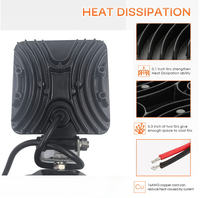 Lampe de travail à LED en aluminium ultra-mince 27W pour voitures camions 12V éclairage extérieur robuste pour véhicules d'ingénierie CE RoHS 34mm