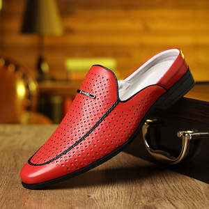 <span class=keywords><strong>Mules</strong></span> d'été respirantes Xuanhui grande <span class=keywords><strong>taille</strong></span> 39-<span class=keywords><strong>47</strong></span> pour hommes, rouges, à bout pointu, à enfiler, décontractées et habillées - Product Image 2