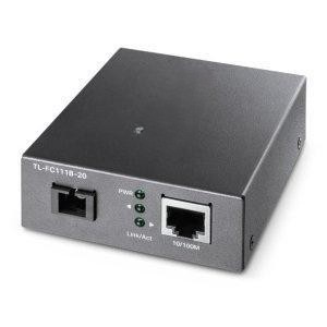 Convertisseur de fibre - Convertisseur bidirectionnel monomode avec 1 port RJ45 10/100 et 1 port SC, idéal pour les connexions - Product Image 1