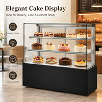 Vitrine Réfrigérée pour Gâteaux avec Verre Anti-buée, Éclairage LED et Contrôle Numérique pour Boulangeries, Cafés, Pâtisseries et Boutiques de Desserts