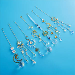 Vente en gros de cristal K9 sculpté et poli, attrape-soleil, décoration d'intérieur, chat lune, créateur d'arc-en-ciel, thème amour, Feng Shui, fait main, guérison par le vent - Product Image 4