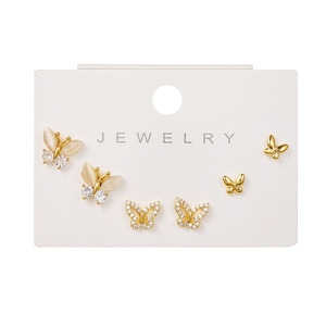 ZUOLA Set di 6 <span class=keywords><strong>Orecchini</strong></span> in <span class=keywords><strong>Argento</strong></span> S925 con Cuore e Occhio di <span class=keywords><strong>Gatto</strong></span>, Placcati in Oro 18K, Gioielli Geometrici Atmosferici per Donne - Product Image 5