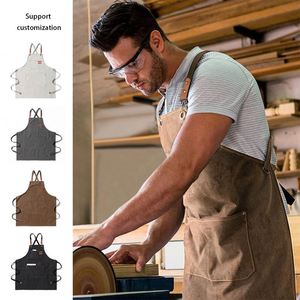 Wholesale Adult Chef <b>Apron</b> 100% Cotton Canvas Waterproof Custom Logo <b>Kitchen</b> <b>Aprons</b> Tool Work Florist Garden Stylish <b>Apron</b> - Product Image 5