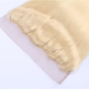 Blonde #613 super fine HD lace frontals 13*6,13*4 with cuticle aligned Brazilian virgin hair pre-plucked baby hair